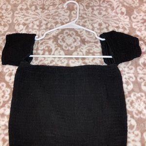 Brand new black ribbed crop top